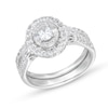Thumbnail Image 1 of 1 CT. T.W. Oval Diamond Double Row Bridal Set in 10K White Gold