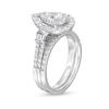 Thumbnail Image 3 of 1 CT. T.W. Pear-Shaped Diamond Double Row Bridal Set in 10K White Gold