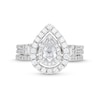 Thumbnail Image 4 of 1 CT. T.W. Pear-Shaped Diamond Double Row Bridal Set in 10K White Gold
