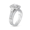 Thumbnail Image 3 of 1 CT. T.W. Emerald-Cut Diamond Double Row Bridal Set in 10K White Gold