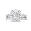 Thumbnail Image 4 of 1 CT. T.W. Emerald-Cut Diamond Double Row Bridal Set in 10K White Gold