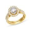 Thumbnail Image 1 of 1 CT. T.W. Oval Diamond Double Row Bridal Set in 10K Gold