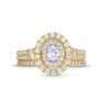 Thumbnail Image 4 of 1 CT. T.W. Oval Diamond Double Row Bridal Set in 10K Gold