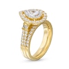 Thumbnail Image 3 of 1 CT. T.W. Pear-Shaped Diamond Double Row Bridal Set in 10K Gold