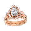 Thumbnail Image 1 of 1 CT. T.W. Pear-Shaped Diamond Double Row Bridal Set in 10K Rose Gold