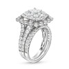 Thumbnail Image 3 of 2-3/4 CT. T.W. Cushion Multi-Diamond Bubble Frame Vintage-Style Bridal Set in 10K White Gold