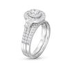Thumbnail Image 3 of 1 CT. T.W. Diamond Double Row Bridal Set in 10K White Gold