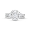 Thumbnail Image 4 of 1 CT. T.W. Diamond Double Row Bridal Set in 10K White Gold