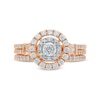 Thumbnail Image 4 of 1 CT. T.W. Diamond Double Row Bridal Set in 10K Rose Gold