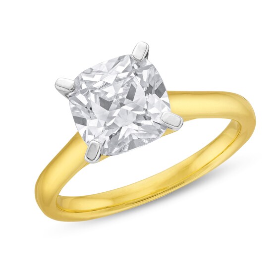 2 CT. Certified Cushion-Cut Lab-Grown Diamond Solitaire Engagement Ring in 14K Gold (I/Si2)