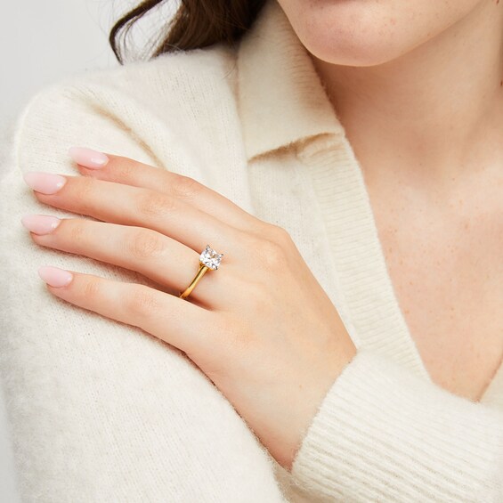 2 CT. Certified Cushion-Cut Lab-Grown Diamond Solitaire Engagement Ring in 14K Gold (I/Si2)