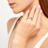 Thumbnail Image 2 of 1 CT. T.W. Quad Princess-Cut Diamond Double Row Bypass Engagement Ring in 10K Gold