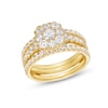 Thumbnail Image 0 of 1-3/4 CT. T.W. Cushion Multi-Diamond Enhancer Bridal Set in 10K Gold