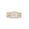 Thumbnail Image 2 of 1-3/4 CT. T.W. Cushion Multi-Diamond Enhancer Bridal Set in 10K Gold