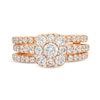 Thumbnail Image 4 of 1-3/4 CT. T.W. Cushion Multi-Diamond Enhancer Bridal Set in 10K Rose Gold