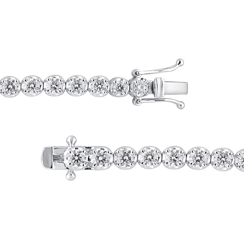 4 CT. T.W. Diamond Bubbles Tennis Bracelet in 10K White Gold - 7.25"