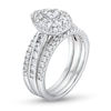 Thumbnail Image 3 of 1-1/4 CT. T.W. Pear Multi-Diamond Three Piece Bridal Set in 10K White Gold