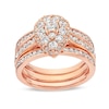Thumbnail Image 1 of 1-1/4 CT. T.W. Pear Multi-Diamond Three Piece Bridal Set in 10K Rose Gold