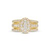 Thumbnail Image 3 of 1-1/2 CT. T.W. Oval Multi-Diamond Enhancer Bridal Set in 10K Gold