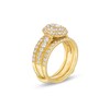 Thumbnail Image 4 of 1-1/2 CT. T.W. Oval Multi-Diamond Enhancer Bridal Set in 10K Gold