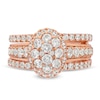 Thumbnail Image 4 of 1-1/2 CT. T.W. Oval Multi-Diamond Enhancer Bridal Set in 10K Rose Gold