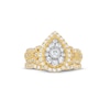 Thumbnail Image 3 of 1 CT. T.W. Pear Multi-Diamond Vintage-Style Bridal Set in 10K Gold