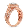 Thumbnail Image 3 of 1 CT. T.W. Pear Multi-Diamond Vintage-Style Bridal Set in 10K Rose Gold