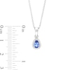Thumbnail Image 3 of Pear-Shaped Tanzanite and White Topaz Frame Pendant in Sterling Silver