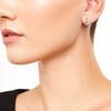 Thumbnail Image 2 of Oval Morganite and 1/8 CT. T.W. Diamond Frame Art Deco Drop Earrings in 10K Rose Gold