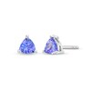 Thumbnail Image 1 of 5.0mm Trillion-Cut Tanzanite Stud Earrings in Sterling Silver