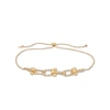 Thumbnail Image 0 of Oro Diamante™ Interlocking Paperclip-Style Bolo Bracelet in Hollow 14K Two-Tone Gold - 9"