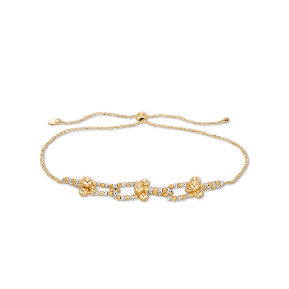Oro Diamante™ Interlocking Paperclip-Style Bolo Bracelet in Hollow 14K Two-Tone Gold - 9"