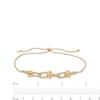 Thumbnail Image 2 of Oro Diamante™ Interlocking Paperclip-Style Bolo Bracelet in Hollow 14K Two-Tone Gold - 9"