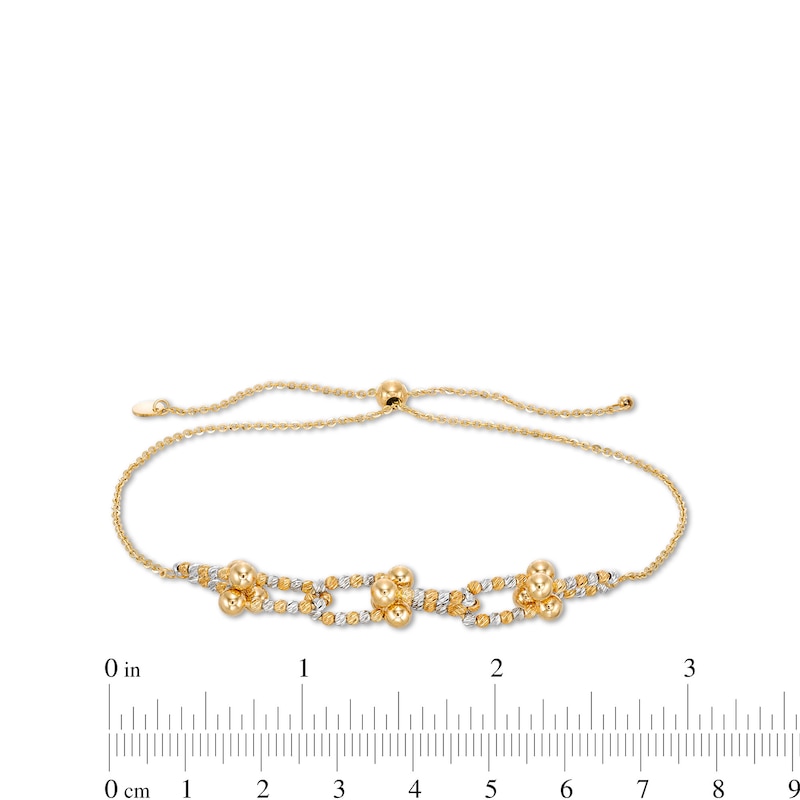 Oro Diamante™ Interlocking Paperclip-Style Bolo Bracelet in Hollow 14K Two-Tone Gold - 9"