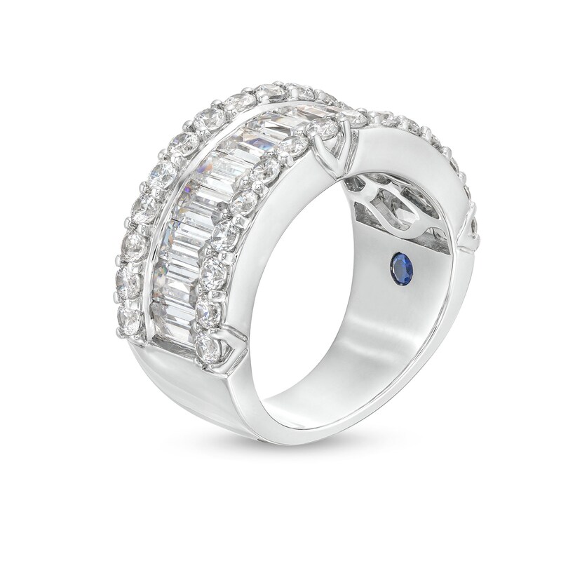 Main Image 3 of TRUE Lab-Grown Diamonds by Vera Wang Love 3-1/4 CT. T.W. Baguette and Round Edge Band in 14K White Gold (F/VS2)