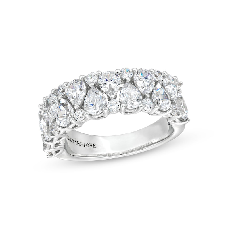 Main Image 1 of TRUE Lab-Grown Diamonds by Vera Wang Love 3 CT. T.W. Pear Mirror Band in 14K White Gold (F/VS2)