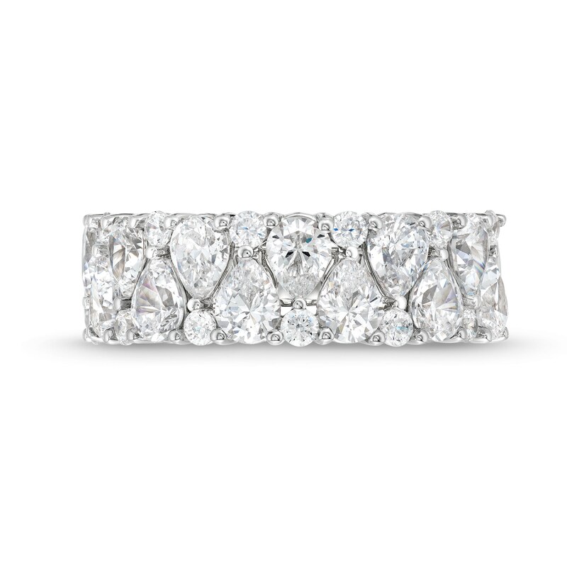 Main Image 4 of TRUE Lab-Grown Diamonds by Vera Wang Love 3 CT. T.W. Pear Mirror Band in 14K White Gold (F/VS2)