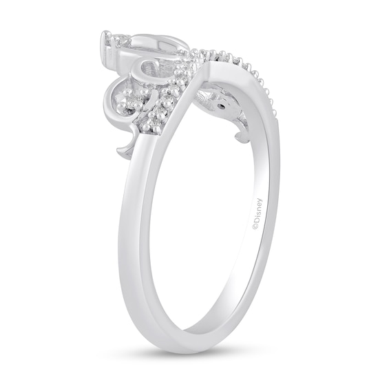 Enchanted Disney Cinderella 1/10 CT. T.w. Diamond Carriage Ring in Sterling Silver