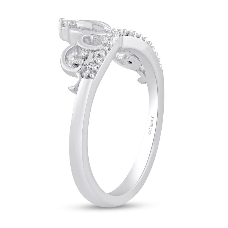 Main Image 2 of Enchanted Disney Cinderella 1/10 CT. T.W. Diamond Carriage Ring in Sterling Silver
