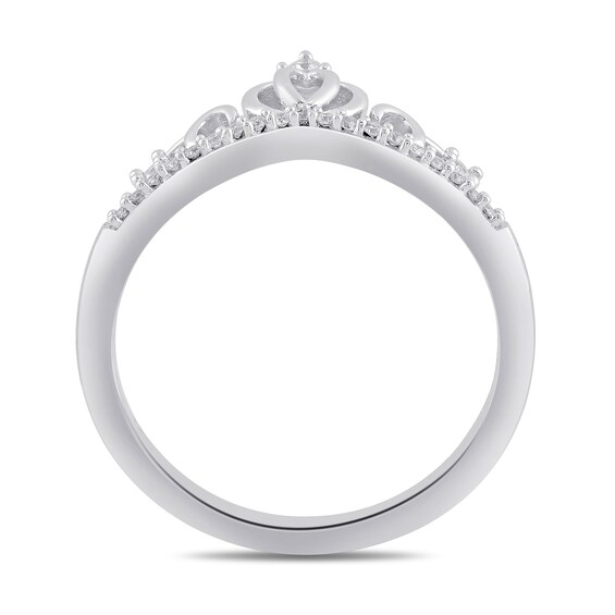 Enchanted Disney Cinderella 1/10 CT. T.w. Diamond Carriage Ring in Sterling Silver