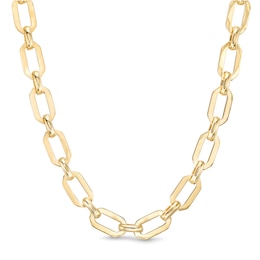Italian Gold 15.0mm Cheval Link Chain Necklace in Hollow 14K Gold - 17"
