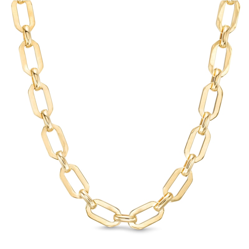 Italian Gold 15.0mm Cheval Link Chain Necklace in Hollow 14K Gold - 17"