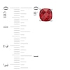 Thumbnail Image 3 of 7.0mm Faceted Cushion-Cut Garnet Stud Earrings in Sterling Silver