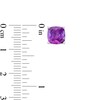 Thumbnail Image 2 of 7.0mm Faceted Cushion-Cut Amethyst Stud Earrings in Sterling Silver