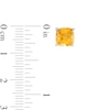 Thumbnail Image 3 of 7.0mm Faceted Cushion-Cut Citrine Stud Earrings in Sterling Silver