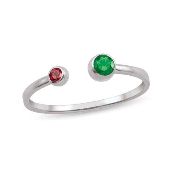 Gemstone Bubbles Stackable Ring (1-4 Rings with 2-8 Stones)
