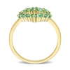 Thumbnail Image 3 of Emerald Heart Necklace, Ring and Drop Earrings Set in 10K Gold