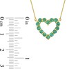 Thumbnail Image 4 of Emerald Heart Necklace, Ring and Drop Earrings Set in 10K Gold