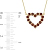 Thumbnail Image 4 of Garnet Heart Necklace, Ring and Drop Earrings Set in 10K Gold