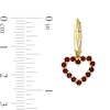 Thumbnail Image 5 of Garnet Heart Necklace, Ring and Drop Earrings Set in 10K Gold